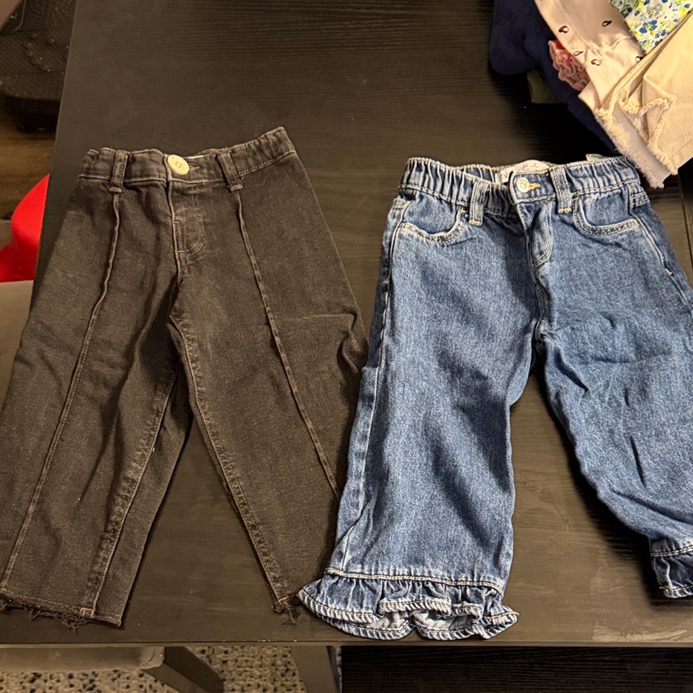 Zara Kids Black and Blue Denim Jeans Set
